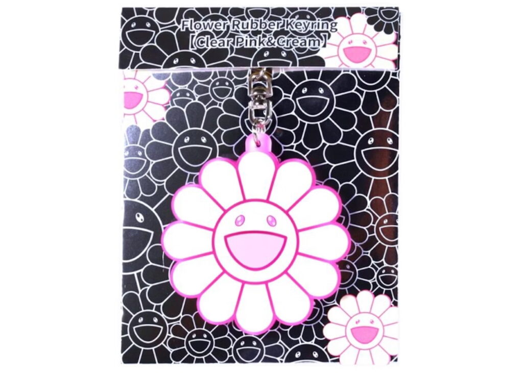 Murakami Rubber Keyring Clear/Pink