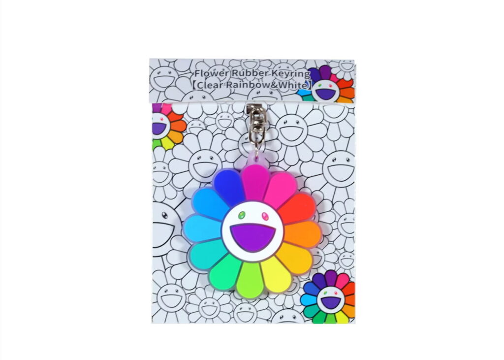 Murakami Rubber Keyring Clear/Rainbow