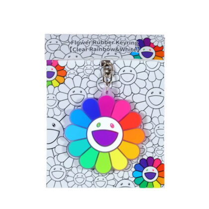 Murakami Rubber Keyring Clear/Rainbow
