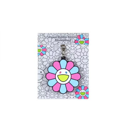 Murakami Rubber Keyring Blue/Pink