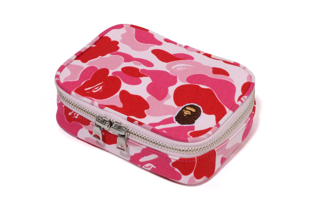 BAPE ABC Camo Amenity Pouch Travel Pink - Imagen 2
