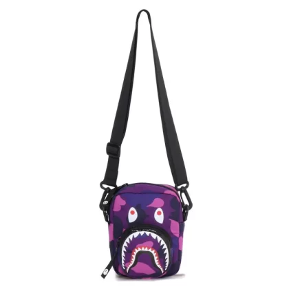 BAPE Color Camo Shark Mini Bag Purple