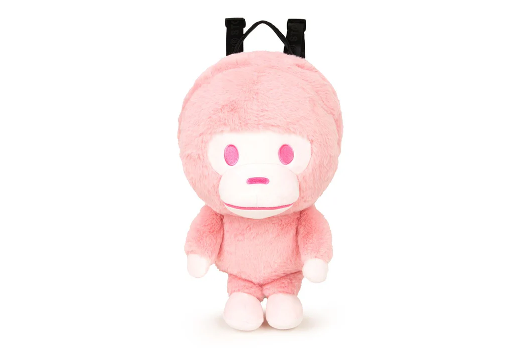 BAPE Baby Milo Plush Doll Backpack Pink