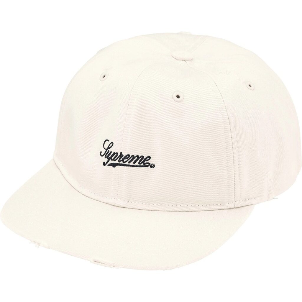 Supreme Distressed Script 6 Panel White