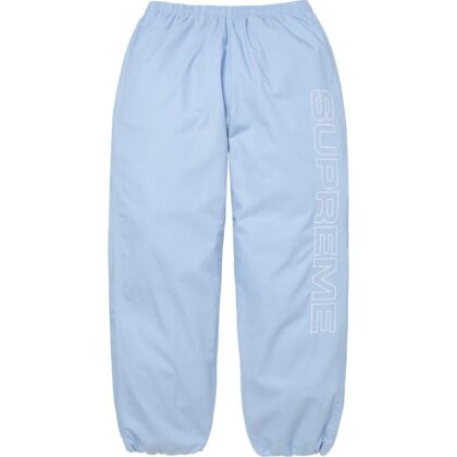 SUPREME Spellout Embroidered Ripstop Track Pants Blue