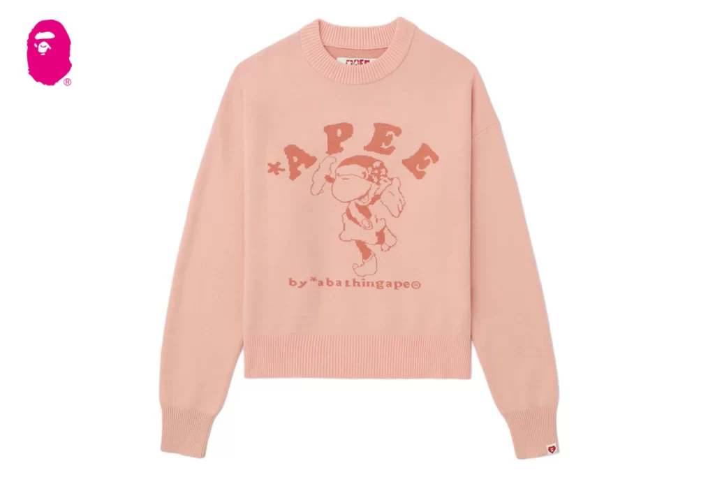 BAPE Baby Lisa Birdseye Sweater Peach