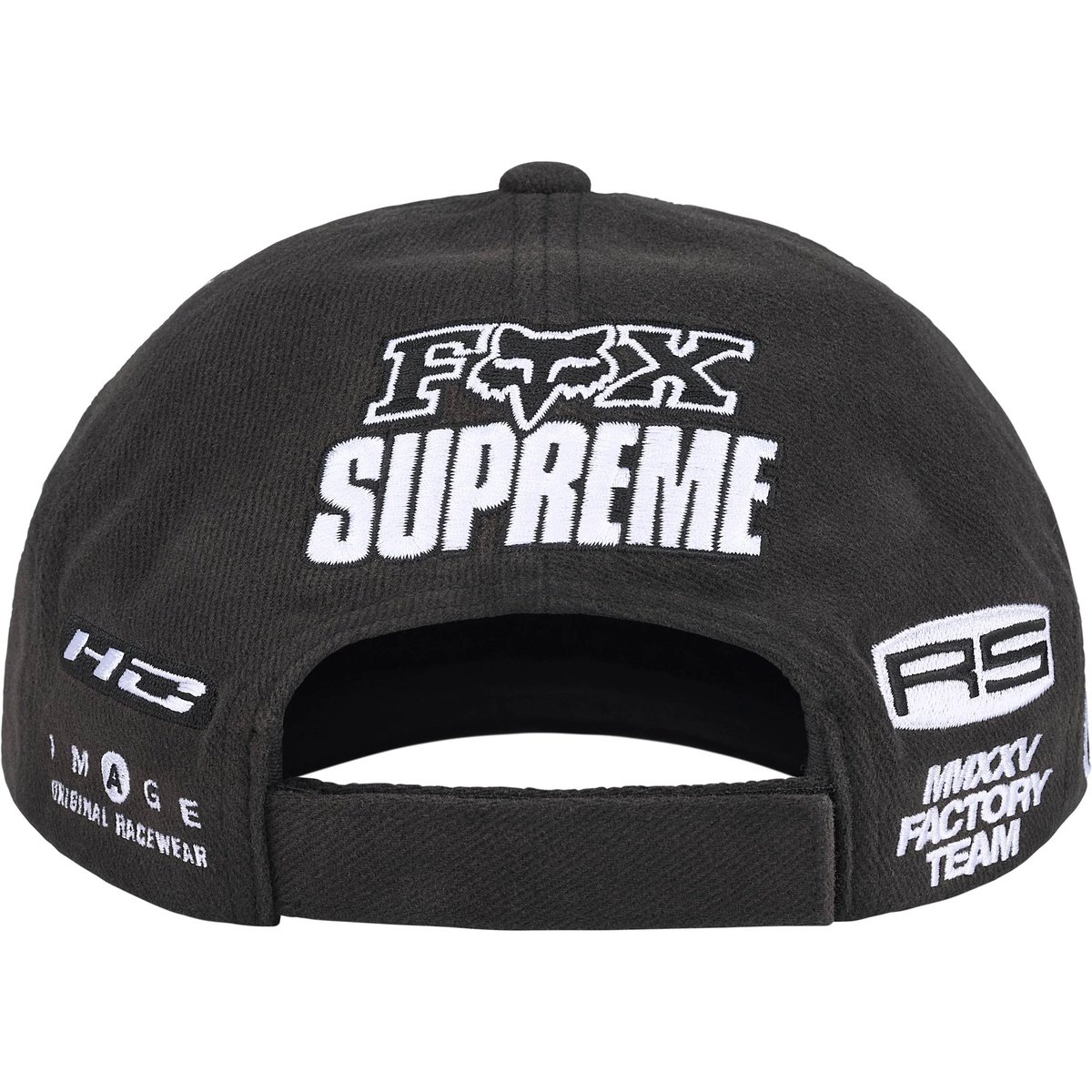 SUPREME®/FOX RACING® 6-Panel Black - Imagen 2