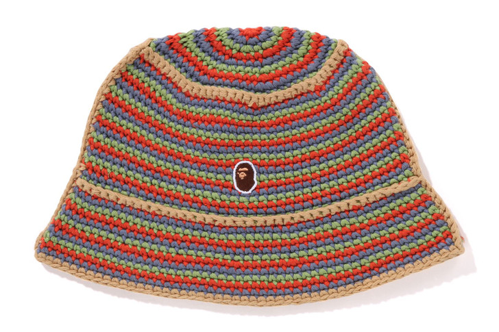 BAPE Multi Hoop Knit Hat Green - Imagen 2