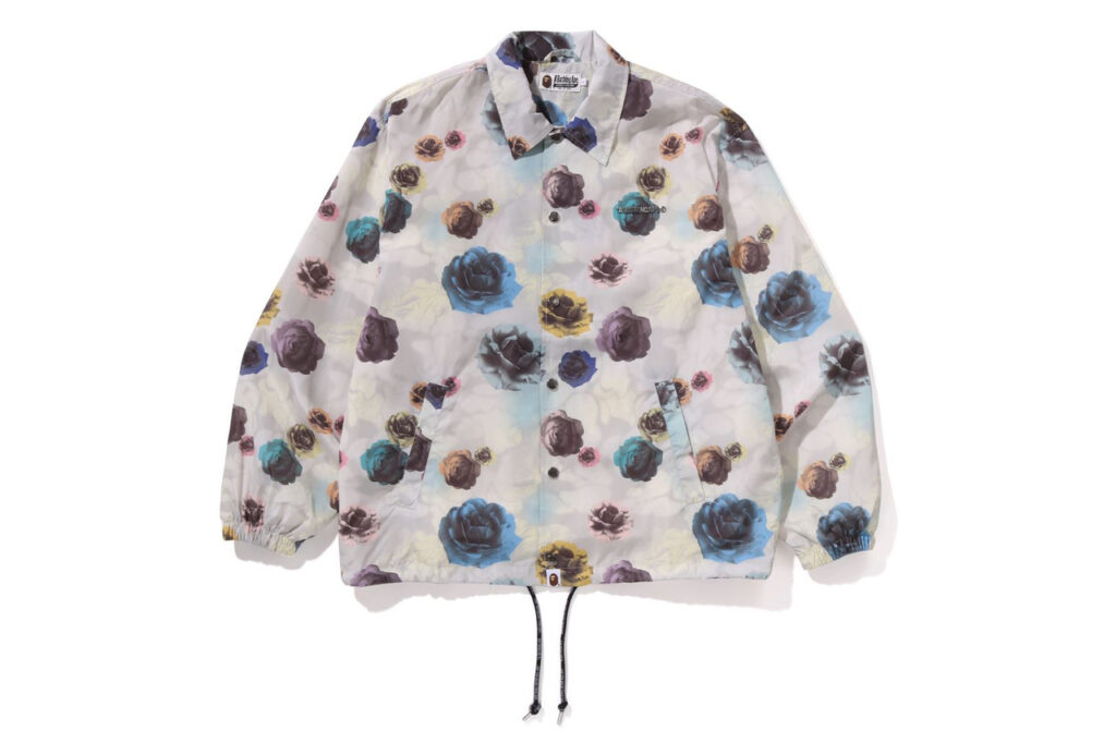 BAPE Floral Camo Nylon Hooded Jacket White