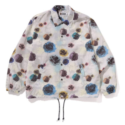 BAPE Floral Camo Nylon Hooded Jacket White