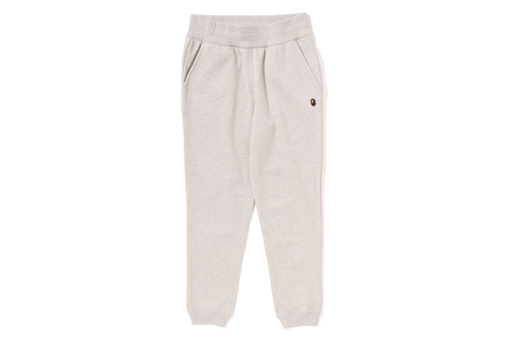BAPE Ape Head One Point Slim Sweat Pants Gray