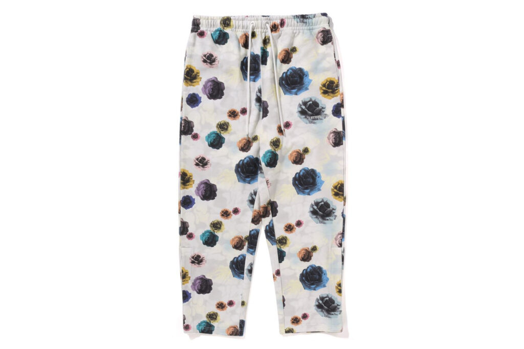 BAPE Floral Camo Sweat Pants Ivory