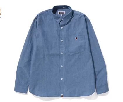 BAPE Shirt Chambray Loose Fit Shirt Denim