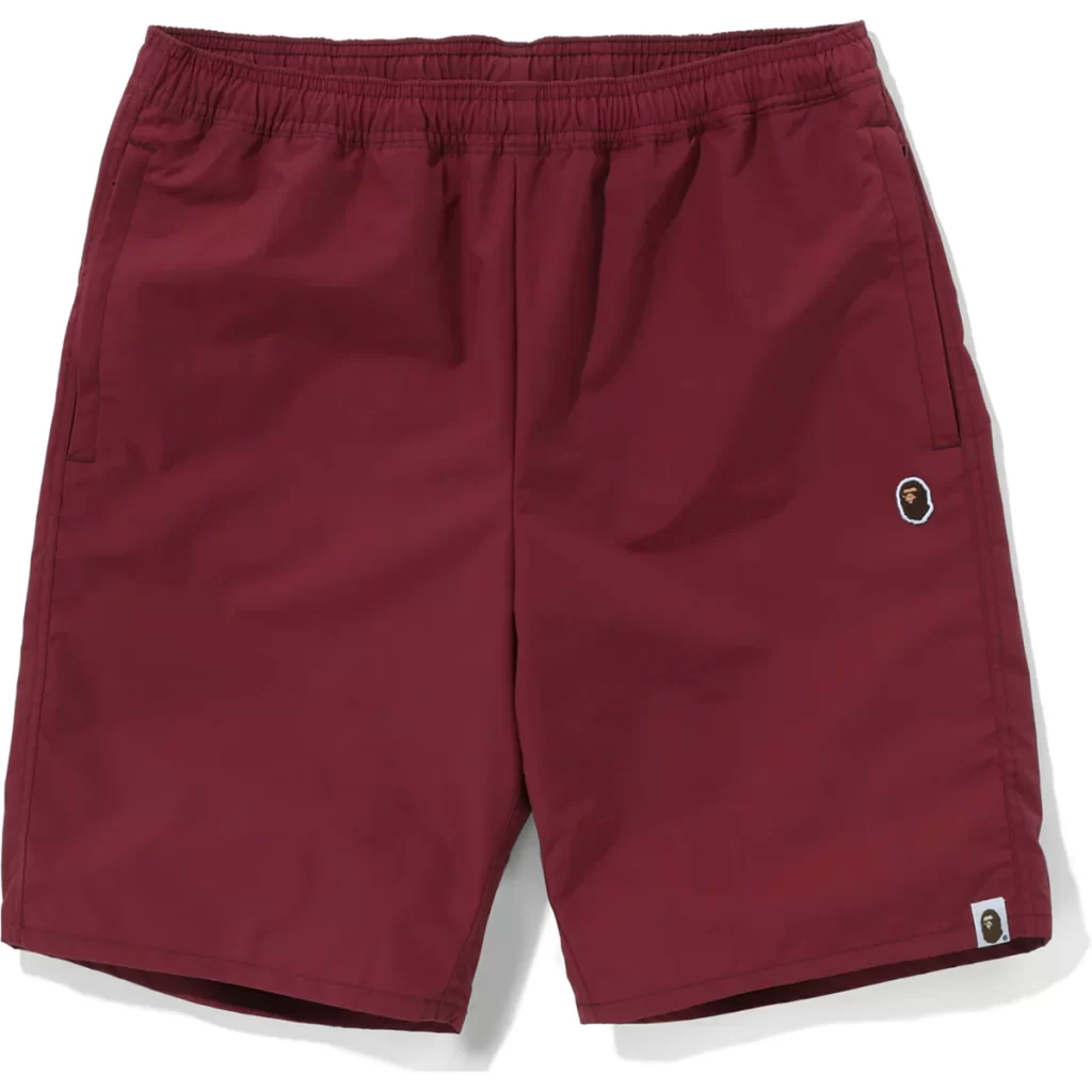 BAPE Ape Head Beach Short Burgundy