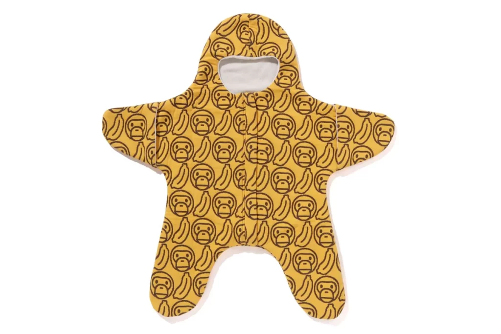 BAPE Banana Milo Knit Jacquard Coverall Baby Yellow