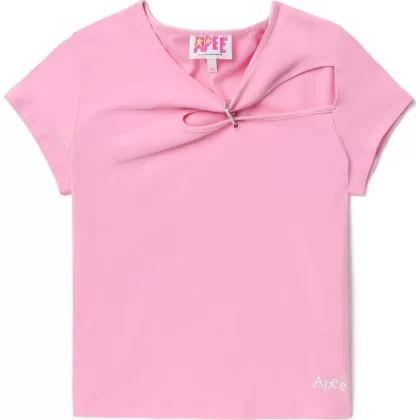 BAPE Apee Cut Out Top Heart Shape Pink
