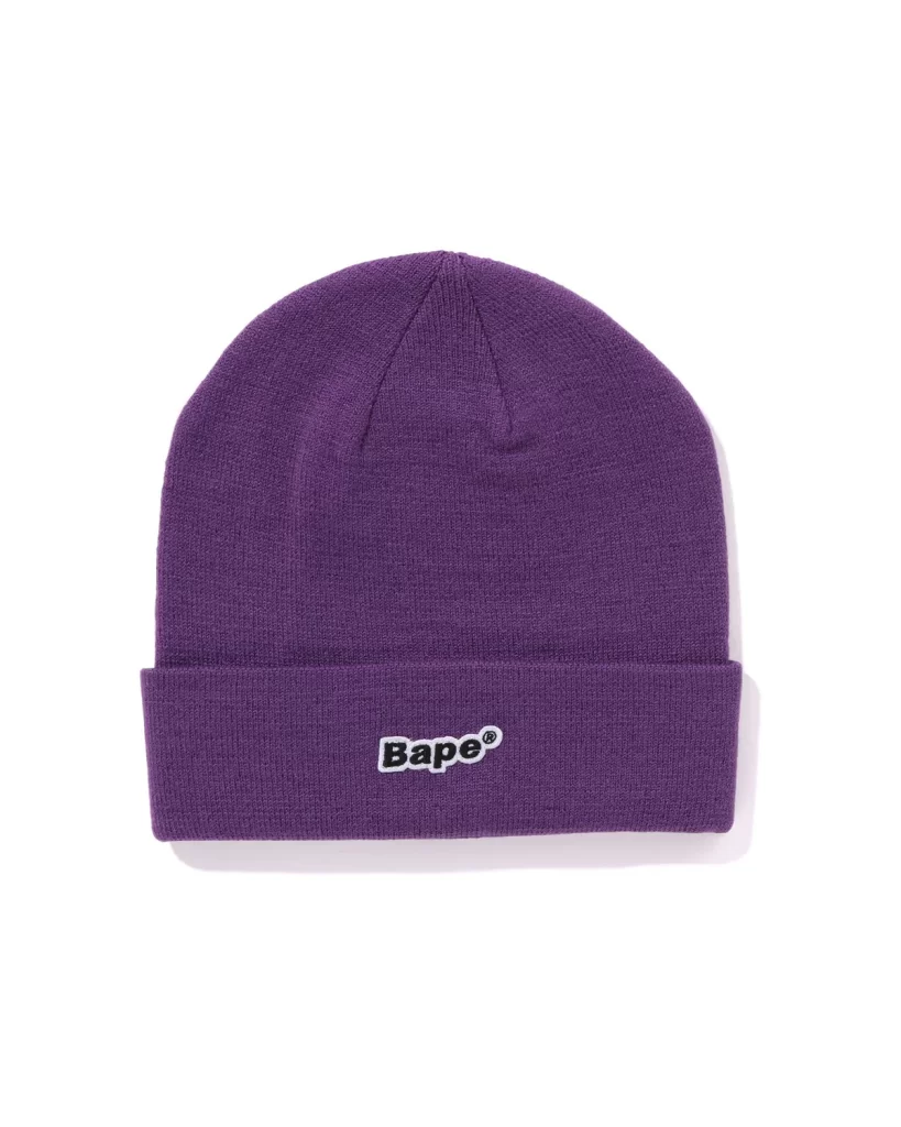 BAPE Patch Knit Cap Purple