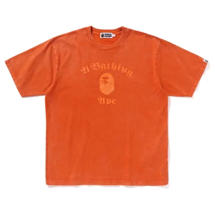 BAPE Overdye College Relaxed Fit Tee Orange