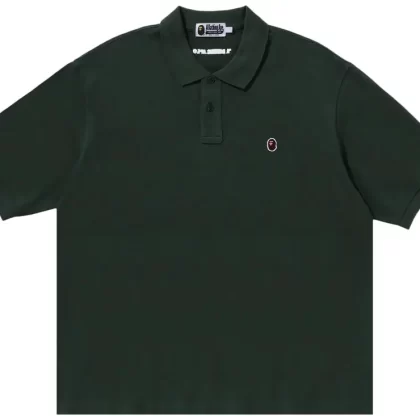 BAPE One Point Relaxed Fit Polo Shirt Green