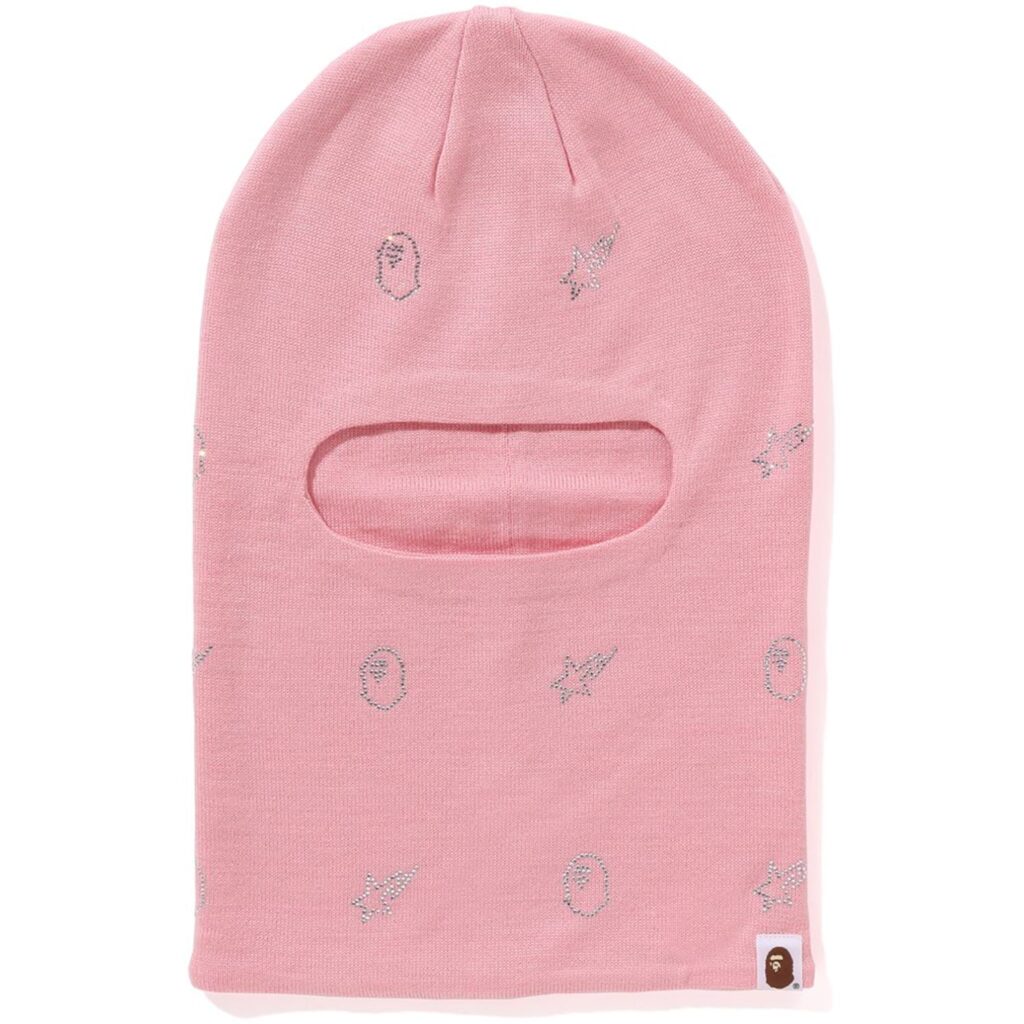 BAPE Crystal Stone Balaclava Pink