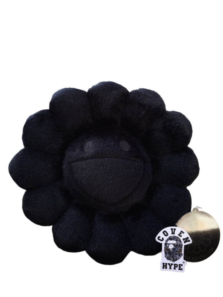 TAKASHI MURAKAMI 30 cm Flower Cushion All Black