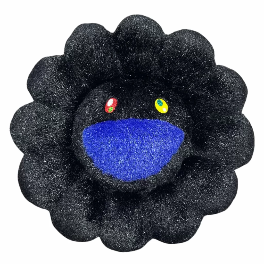 TAKASHI MURAKAMI 30 cm Flower Cushion Black/Blue