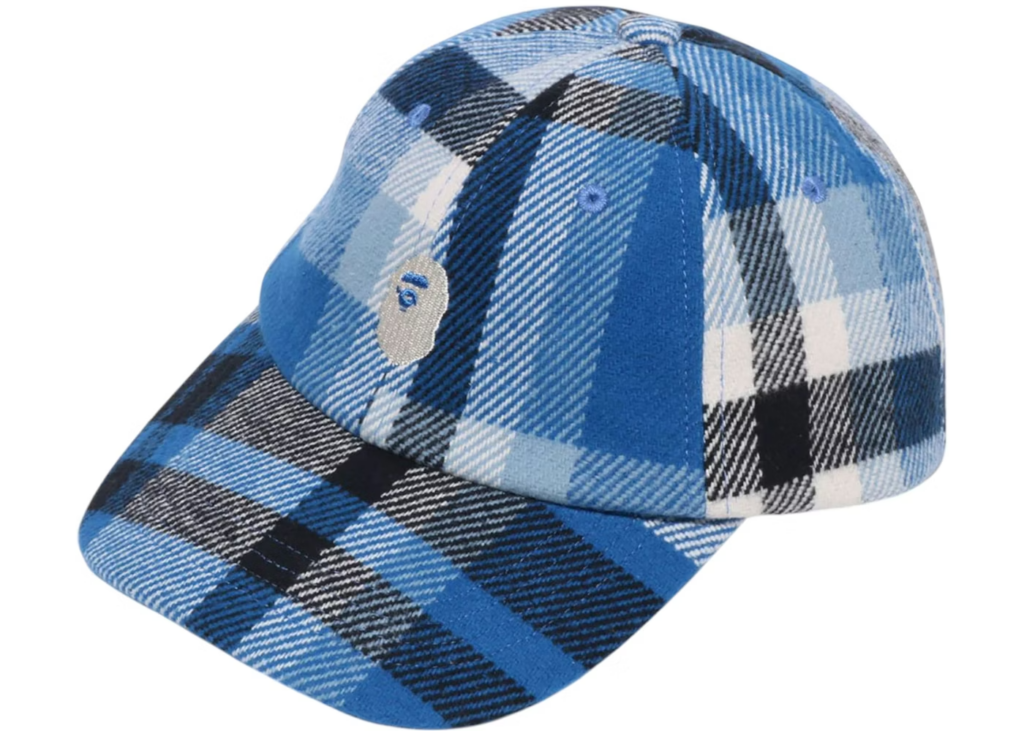 BAPE Check Panel Cap Blue