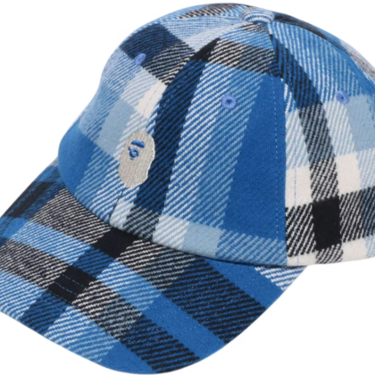 BAPE Check Panel Cap Blue