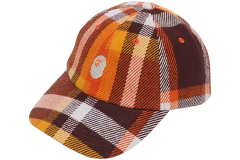 BAPE Check Panel Cap Orange