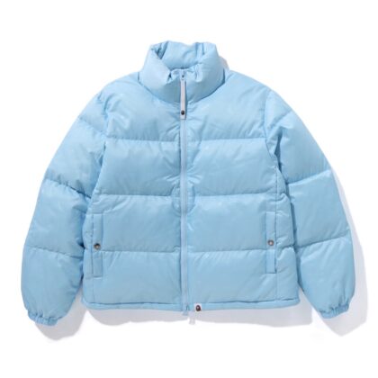 BAPE Logo Pattern Down Jacket Blue