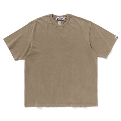 BAPE Garment Dye Logo Relaxed Fit Tee Brown