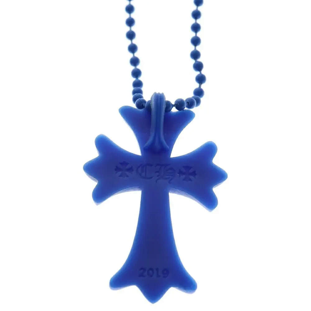 Chrome Hearts Blue Cross Silicone Rubber Necklace - Imagen 2