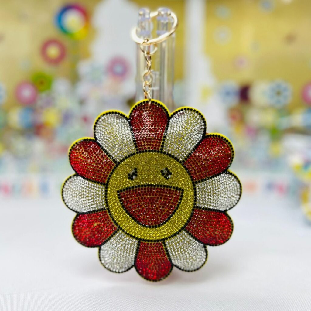 TAKASHI MURAKAMI Flower Glitter Keychain