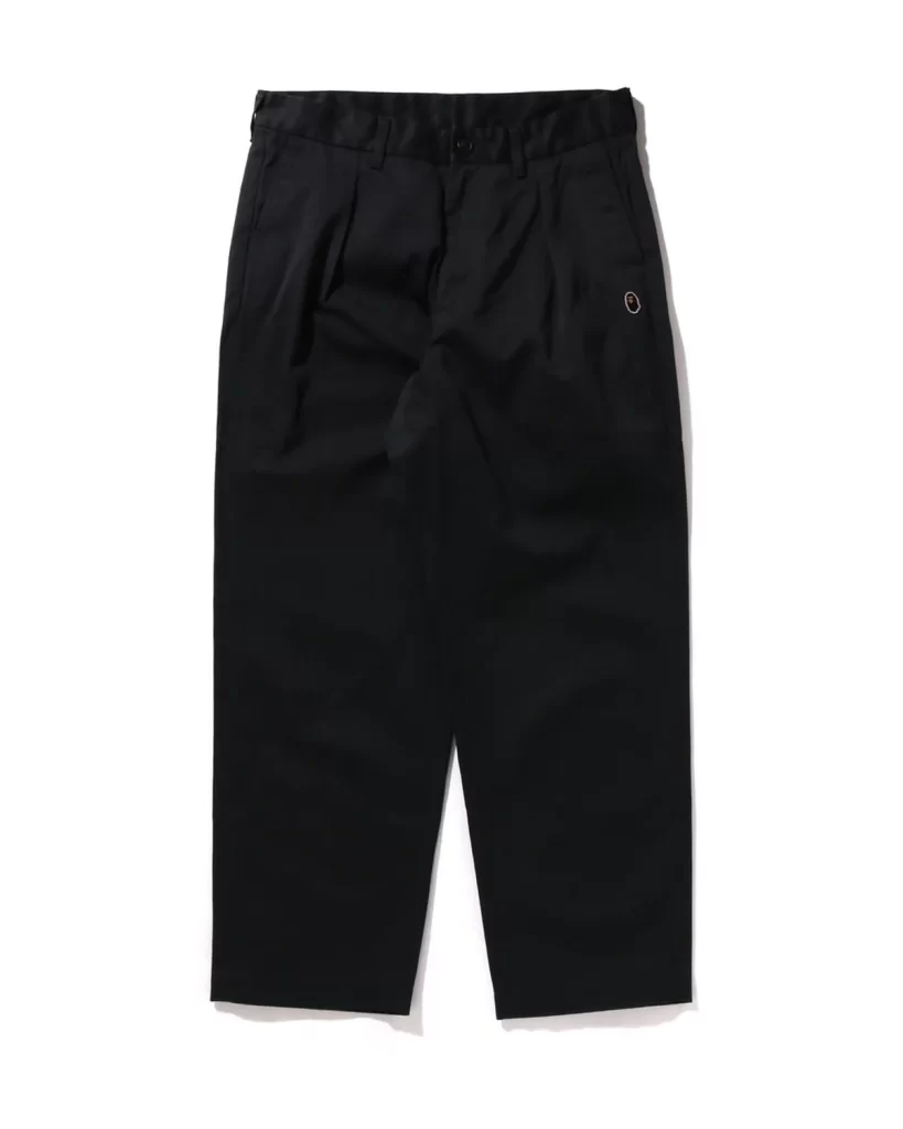 BAPE One Point Loose Fit Chino Pants Black