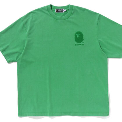 BAPE Ape Head One Point Acid Wash Relaxed Fit Tee Green