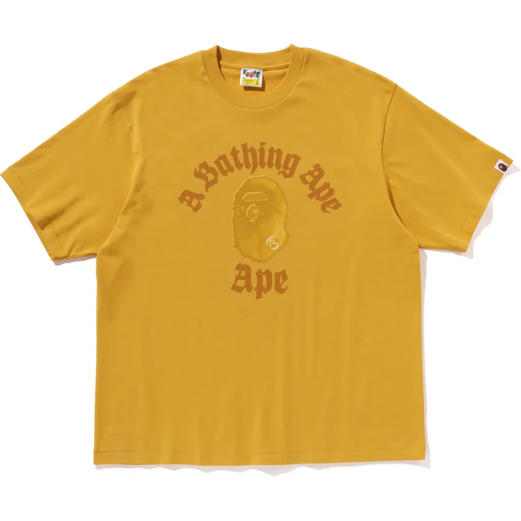 BAPE Gothic College Relaxed Fit Tee Yellow