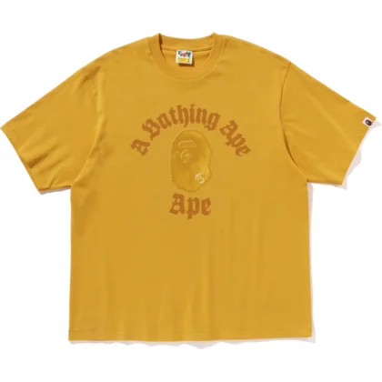 BAPE Gothic College Relaxed Fit Tee Yellow