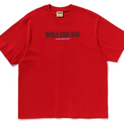 BAPE Slogan Relaxed Fit Tee Red