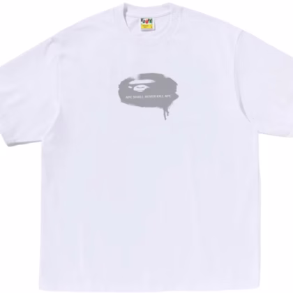 BAPE Graffiti Ape Head Logo Relaxed White