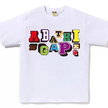 BAPE Varsity Font Tee White