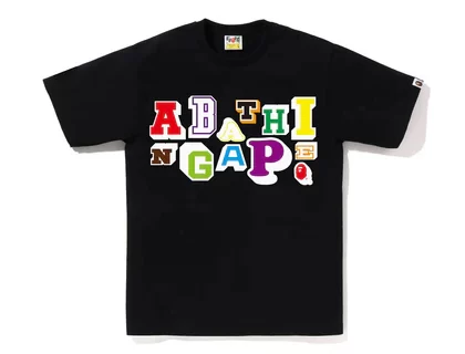 BAPE Varsity Font Tee Black