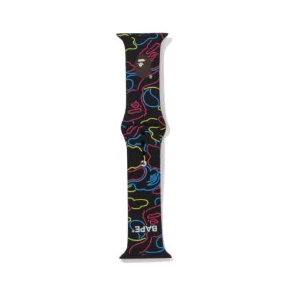 BAPE Neon Camo Black Apple Watch Band