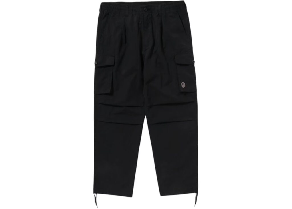 BAPE Ripstop 6 Pocket Relaxed Fit Pants Black