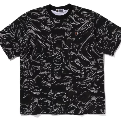 BAPE Marbiling Camo One Point Relaxed Fit Tee Black