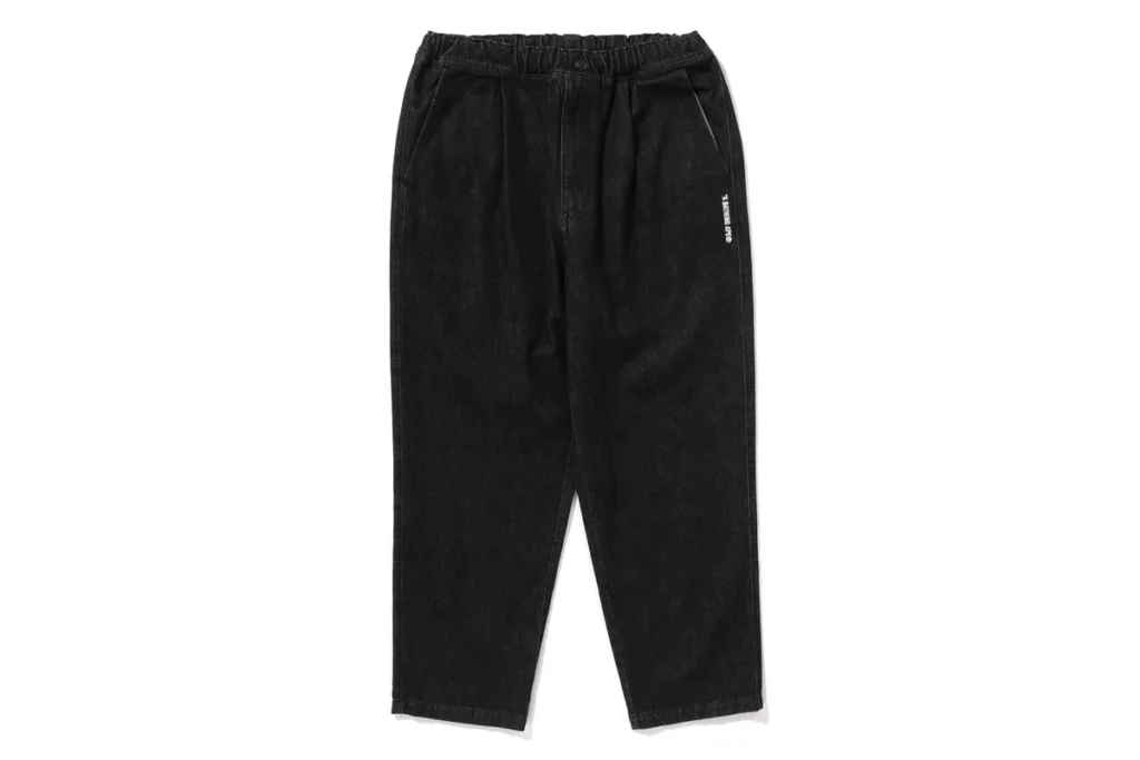 BAPE Pleat Denim Pants Black