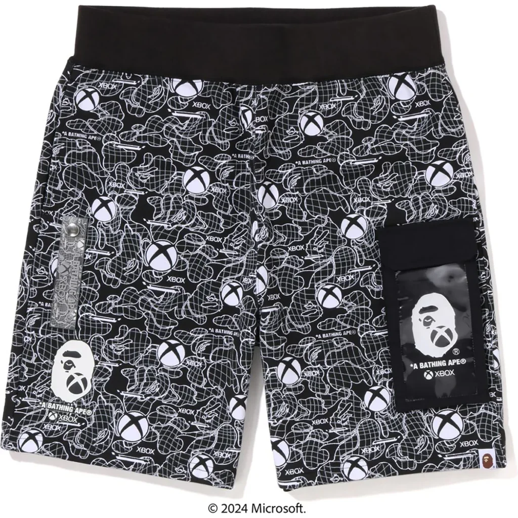 BAPE x XBOX Camo Sweat Shorts