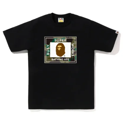 BAPE 1st Camo Super Busy Works Tee Black