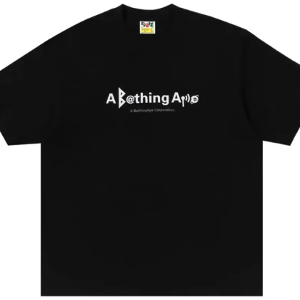 BAPE Symbol Logo Relaxed Fit Tee Black