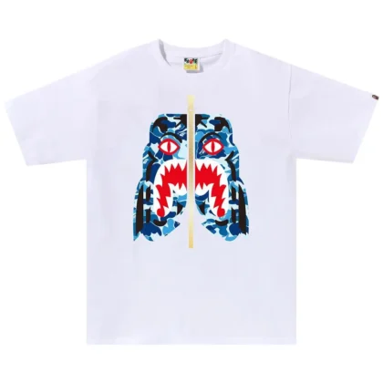 BAPE ABC Camo Tiger Tee White/Blue