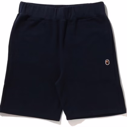 BAPE Ape Head One Point Sweat Shorts Navy